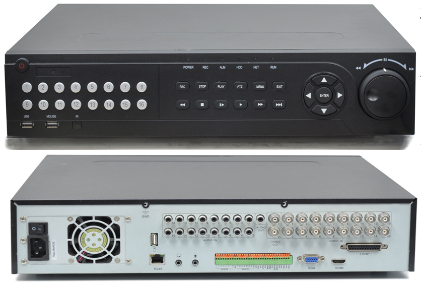 16 Ways HD DVR Hard Disk Video D1 Format Series