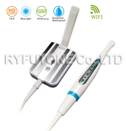 FullHD 1080P HDMI Intraoral Camera with Blue Light for Checking Teeth Wifi Transfer Dustproof and Waterproof Dental Caries