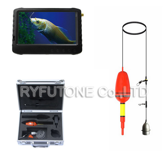 Wireless Underwater Fish Finder Mini Camera + 5inch 1.2GHz DVR Screen Monitor