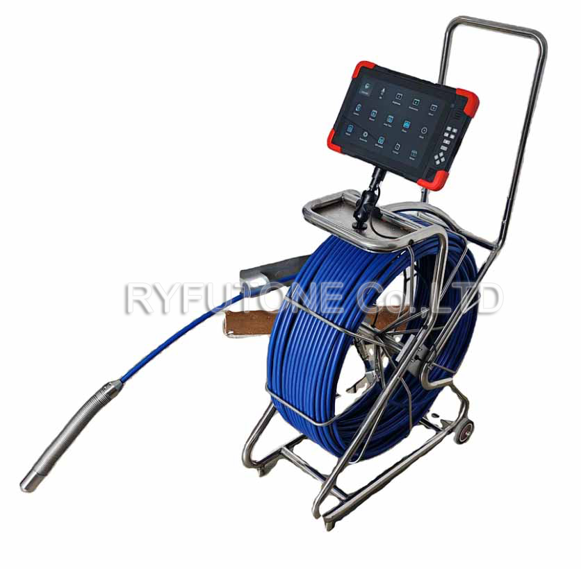4MP Sewer Pipeline Camera System with 32mm Diameter Camera 100M Cable for Industrial Pipeline Inspection