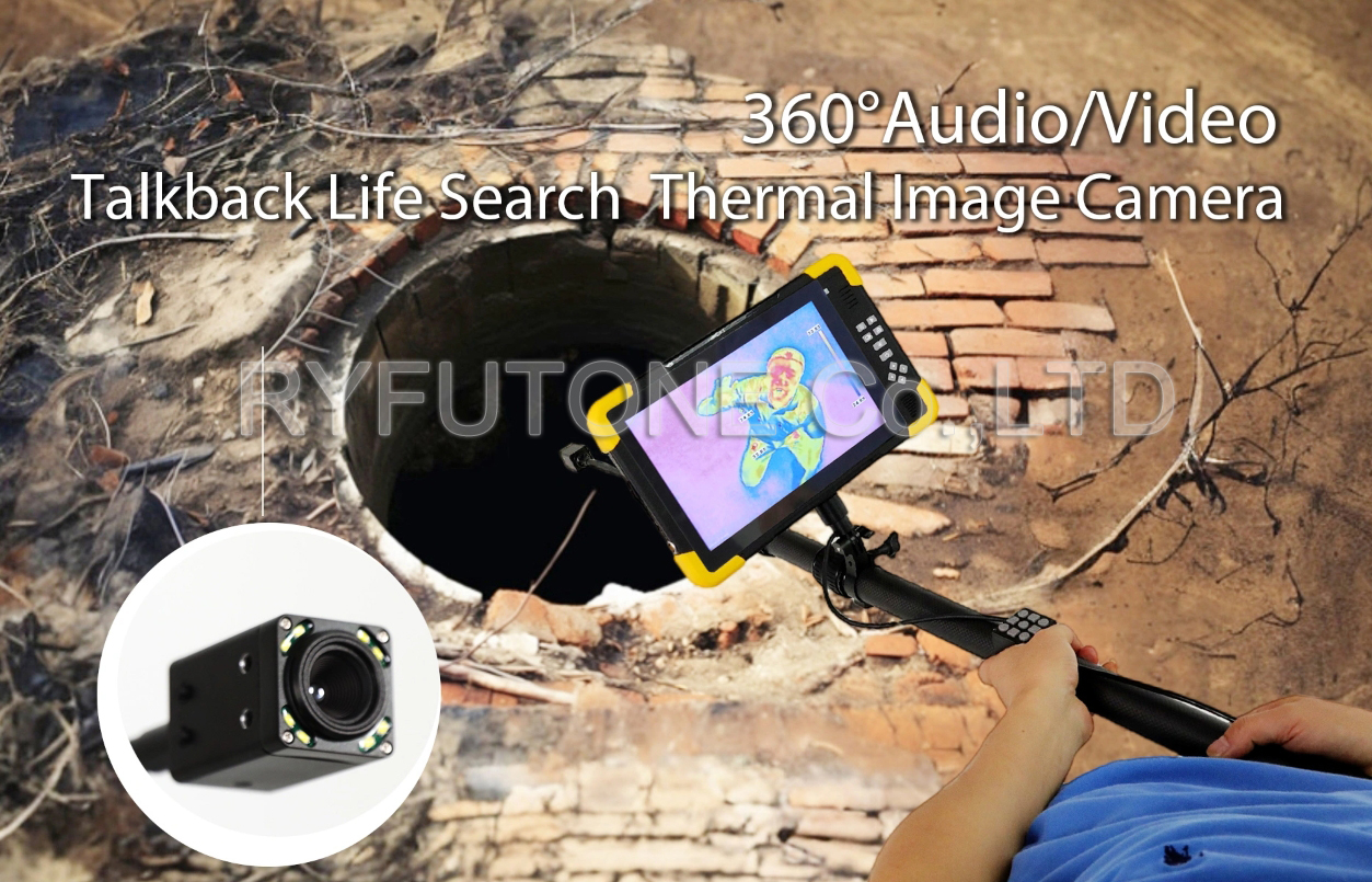 Infrared Thermal Imaging Life Search Camera 360-Deg Audio & Video Life Detector