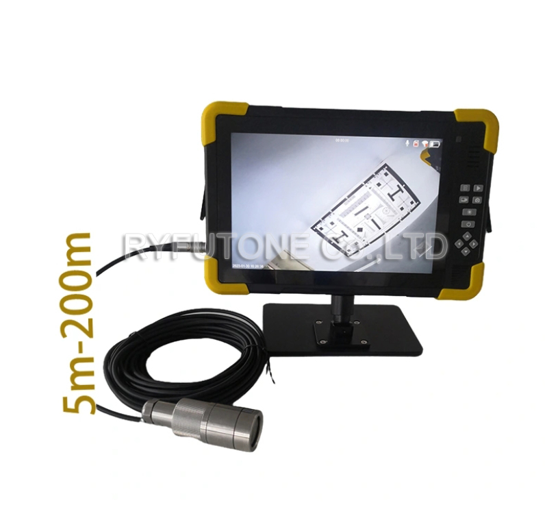 10.1-inch 4K HD Monitor Stainless Steel Pipe Camera, Underwater Drain Inspection Camera Kit with 100M Cable