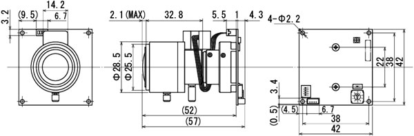 Watec W-02CDB3 Bulit-in Zoom Auto Iris Lens Vehicle Carries Industrial Camera