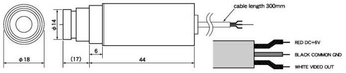 Watec WAT-240F 480TVL Gain WB CCD Color Mini Camera