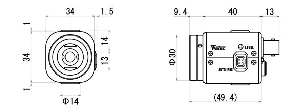 Watec WAT-241 CS Interface 450TVL BLC Color 1/4 CCD Camera