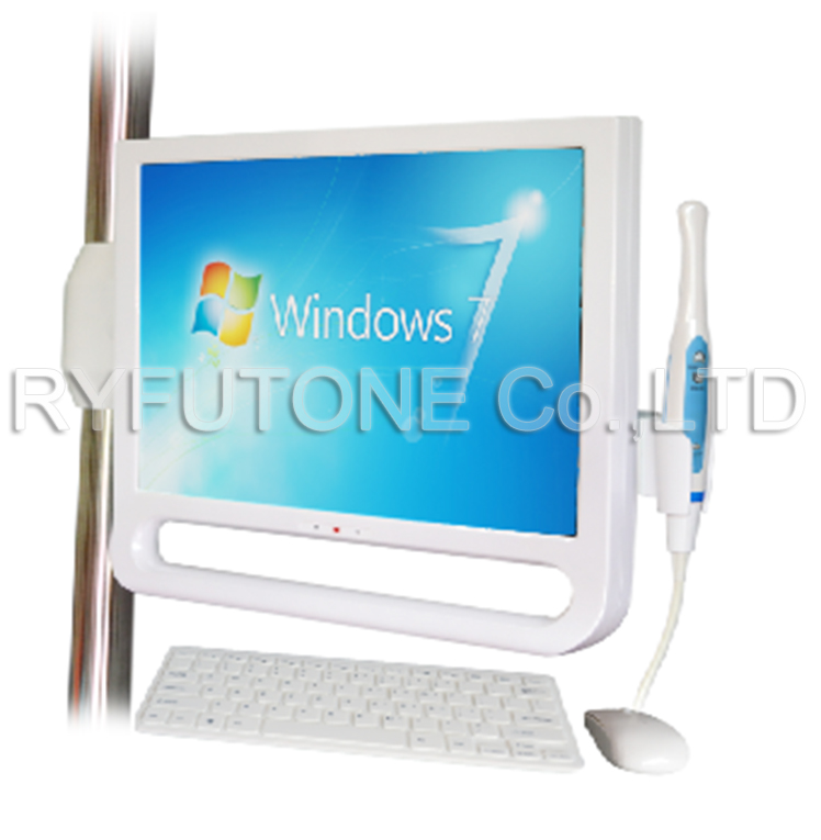 HD Touch Screen Intraoral Camera with 17inch Computer System Wireless Keyboard Mouse For Oral Examination Dental Caries